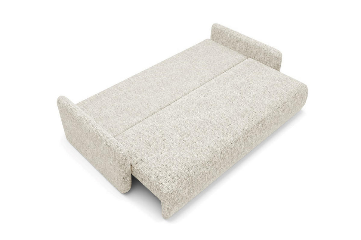 SCHLAFSOFA mit Bettkasten Beige - Beige/Schwarz, Holz/Holzwerkstoff (217/86/102cm) - Furnisell