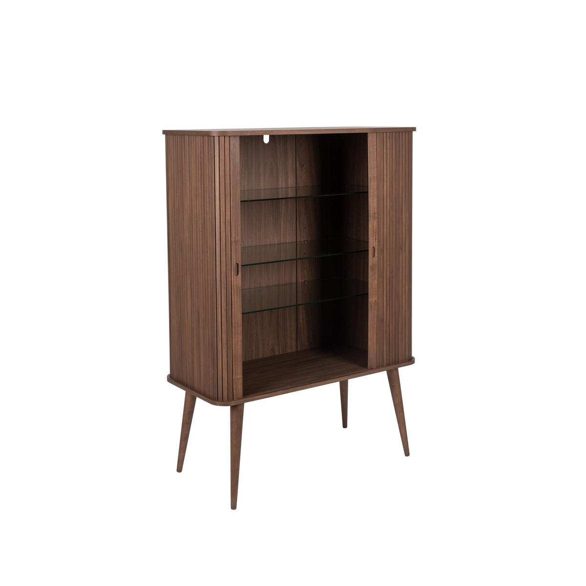 AUFBEWAHRUNGSSCHRANK Barbier Walnussfarbe - Braun, Holzwerkstoff (100/140/45cm) - Zuiver