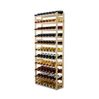 WEINREGAL Pinotwine 166x72x25 cm 77 Flaschen Massives Kiefernholz Natur Unbehandelt - Naturfarben, Holz (72/166/25cm) - PROREGAL