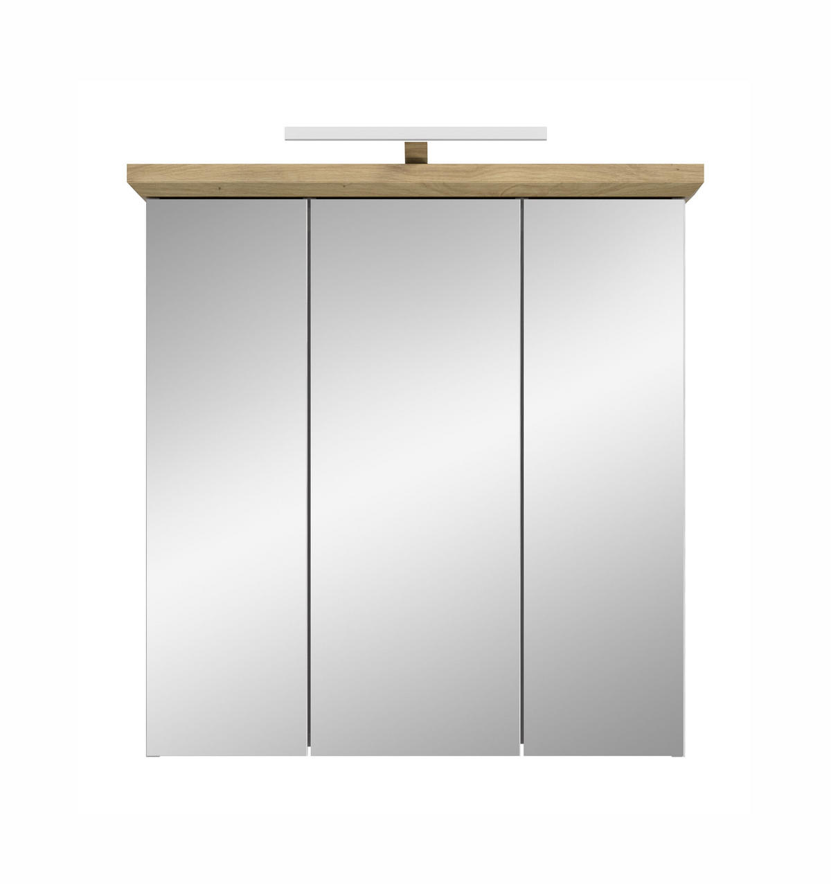 SPIEGELSCHRANK inkl. Beleuchtung VERONA (B/H/T: ca. 69/71/21 cm) in Sibiu Lärche Nachbildung/Sibiu Lärche Nachbildung - Lärchefarben, Holzwerkstoff (69/71/21cm)