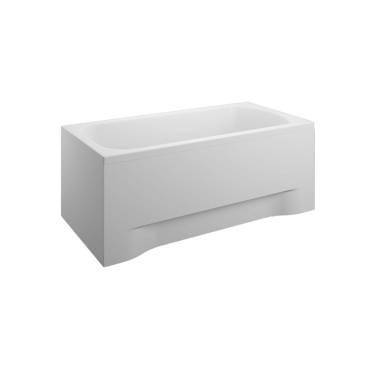 BADEWANNE Rechteck ELZA 140/70 mit Schürze Ablauf Füße - Weiß, Kunststoff (70/54.5/140cm) - bad land