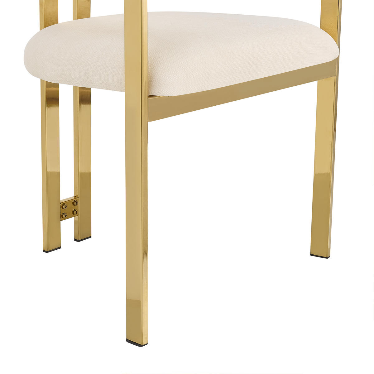 ESSZIMMERSTÜHLE 6er-Set Chenille Gold Metall Beige - Beige/Goldfarben, Textil (60/76/50cm) - FLIEKS