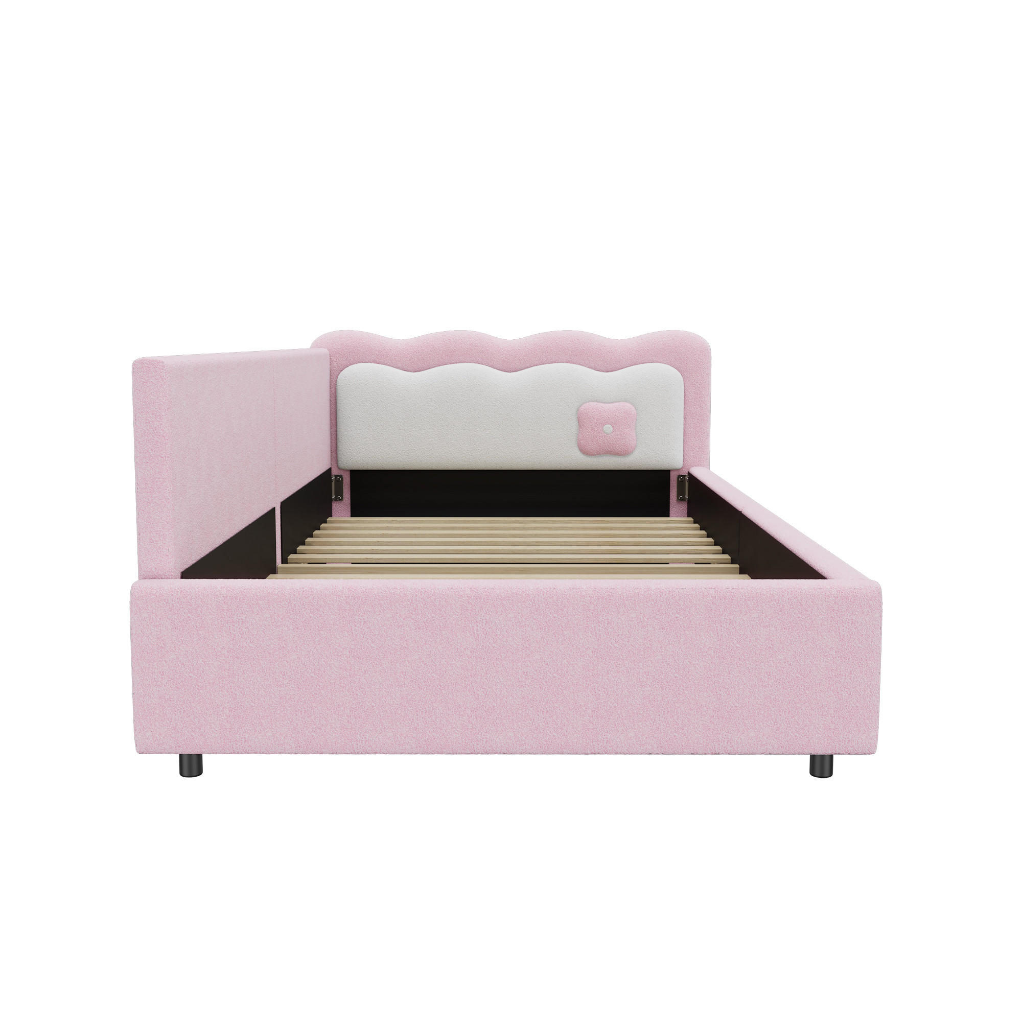 POLSTERBETT PANG-B7D3N9 90/200 cm Rosa - Pink, Textil - PANGIVO