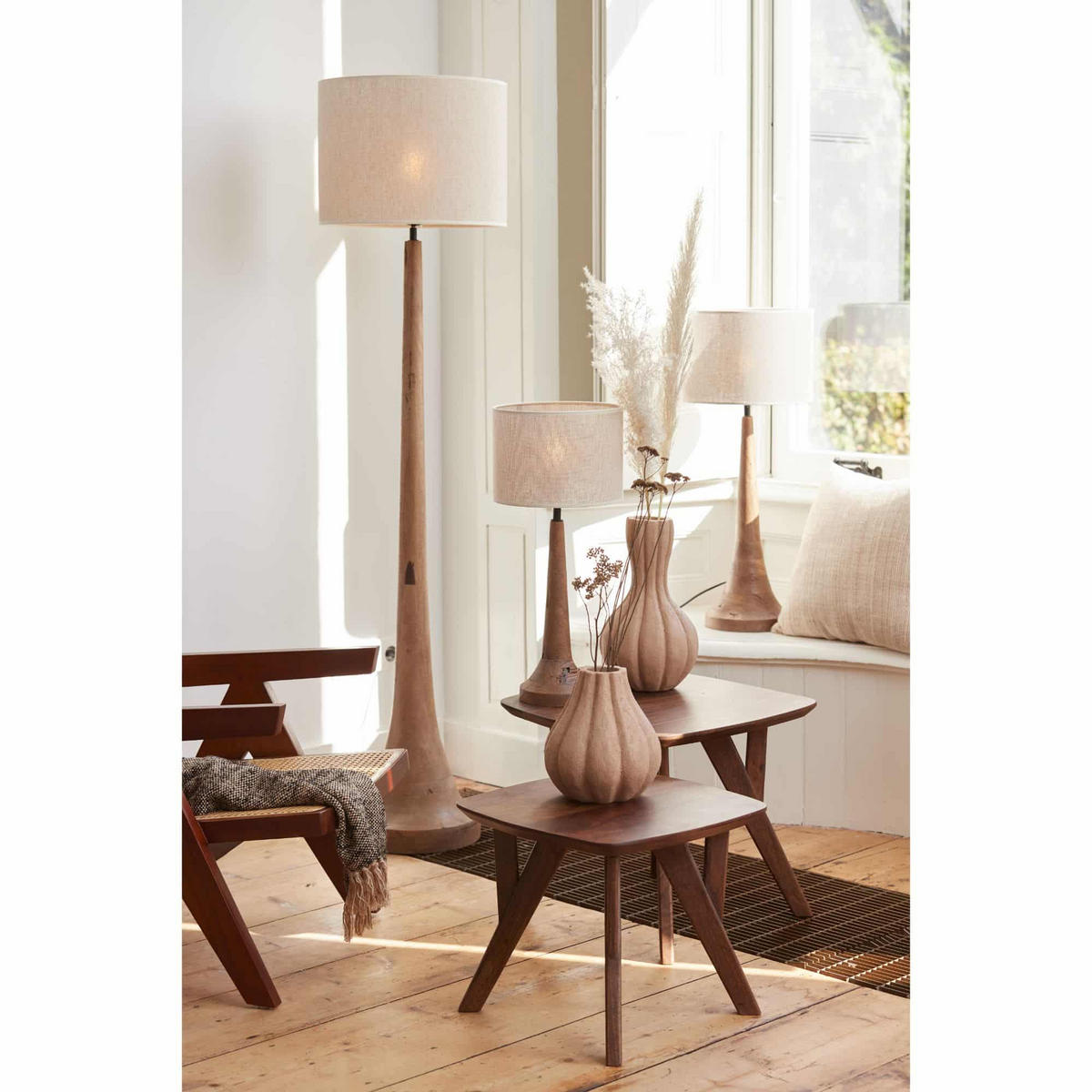 LIGHT & Living - Beistelltisch QUENZA - Ø44x36cm - Braun - Braun, Holz (44/44/36cm) - Light & Living