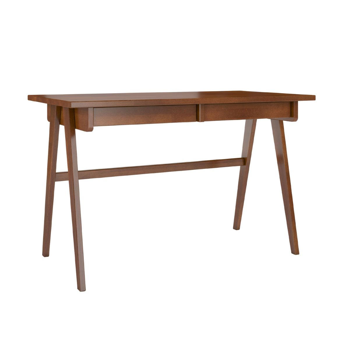 SCHREIBTISCH Edda, 120/65/75 cm in Nussbaumfarbe, Buchenholz - Walnussfarben, Holz/Buchenholz (65/120/75.5cm) - Visby