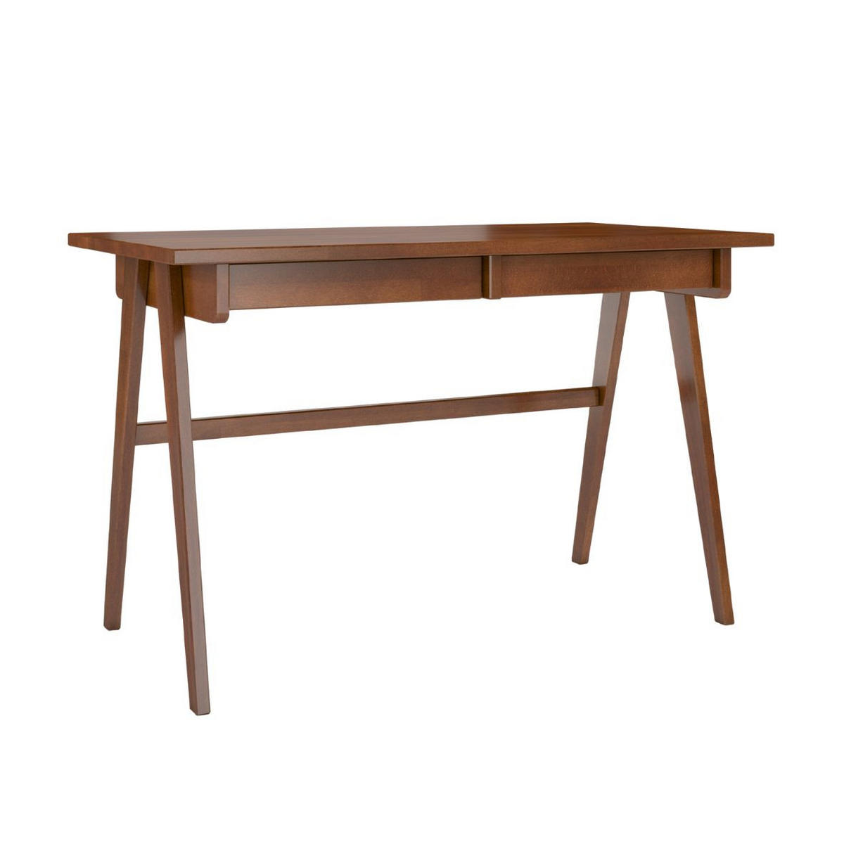 SCHREIBTISCH Edda, 120/65/75 cm in Nussbaumfarbe, Buchenholz - Walnussfarben, Holz/Buchenholz (65/120/75.5cm) - Visby