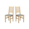 STUHL Bos 1 (2er Set) - Fango/Sonoma Eiche, Holz (43/94/40cm) - Leaf Design