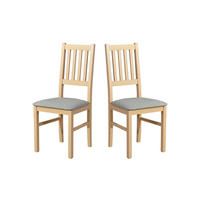 STUHL Bos 1 (2er Set) - Fango/Sonoma Eiche, Holz (43/94/40cm) - Leaf Design