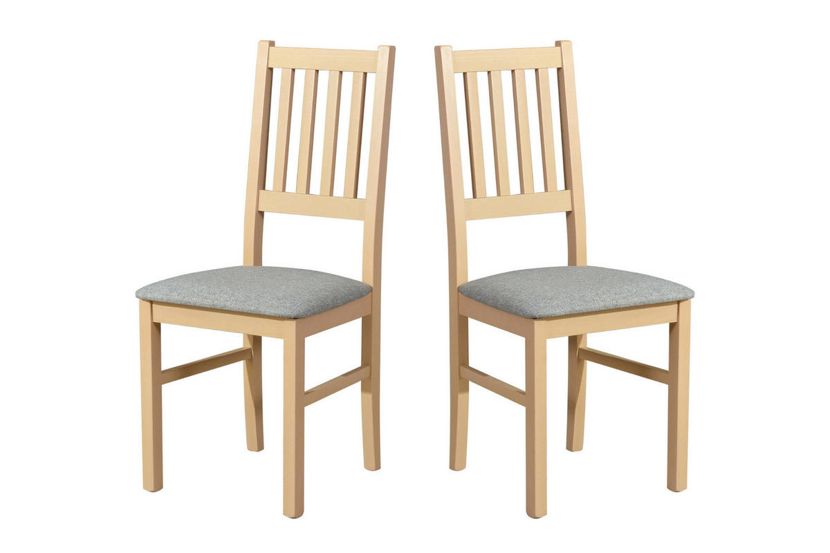 STUHL Bos 1 (2er Set) - Fango/Sonoma Eiche, Holz (43/94/40cm) - Leaf Design