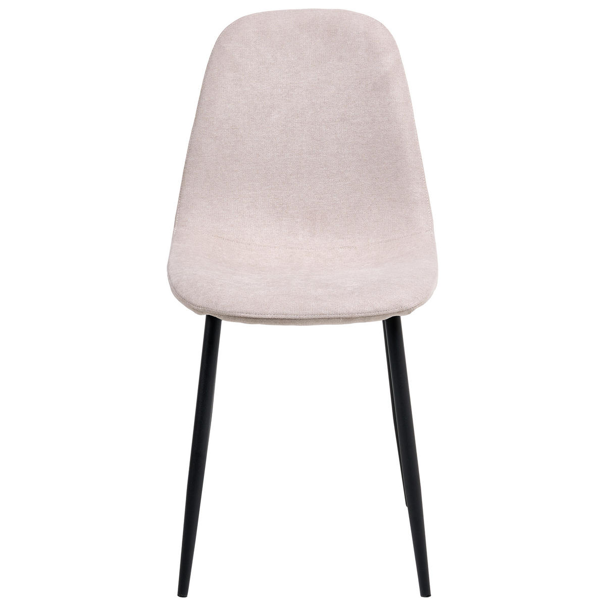 ESSZIMMERSTUHL 4er-Set Beige Crandall - Beige/Schwarz, Textil (44/87/53cm) - Beliani