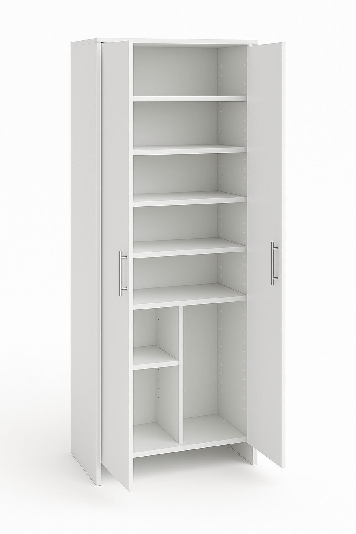 MEHRZWECKSCHRANK R002 weiss - Weiß, Holzwerkstoff (74/180/35cm) - roe furniture