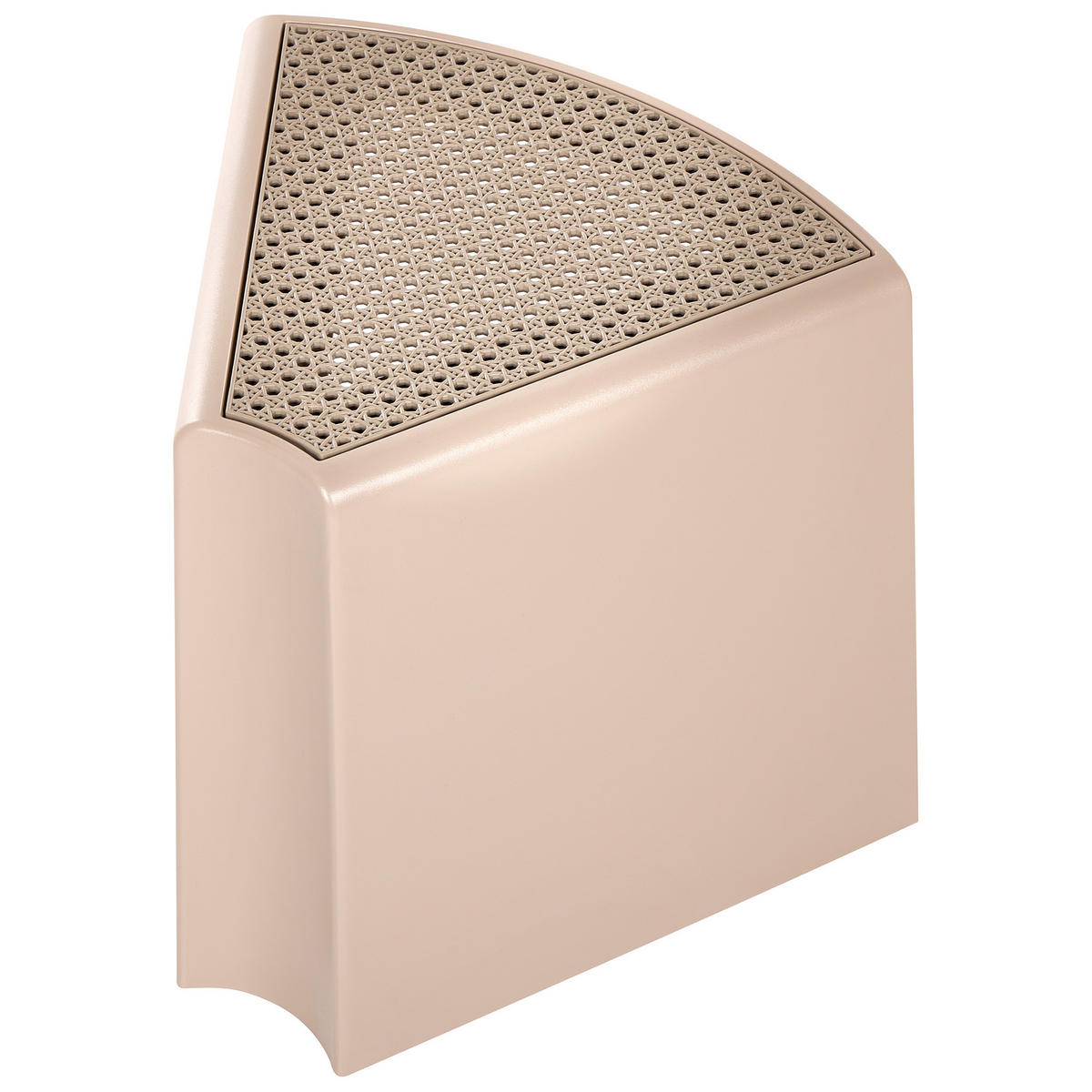 GARTENHOCKER 4er-Set Beige Evros - Beige, Kunststoff (43/45/35cm) - Beliani