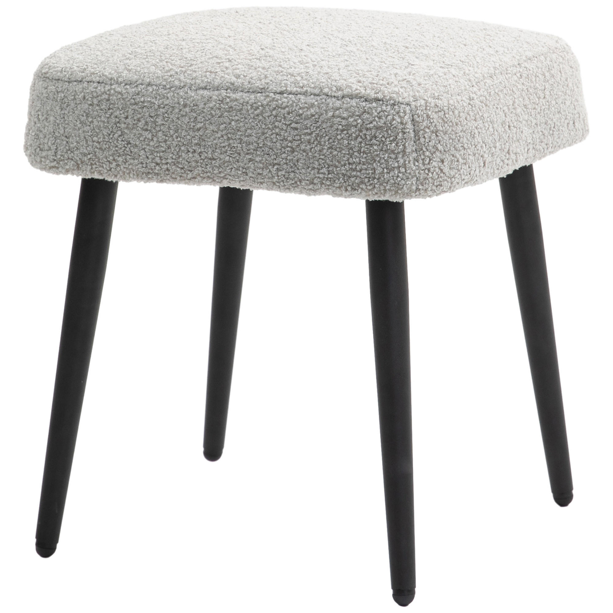 FUSSHOCKER - Hellgrau, Kunststoff (42/47/42cm) - HOMCOM