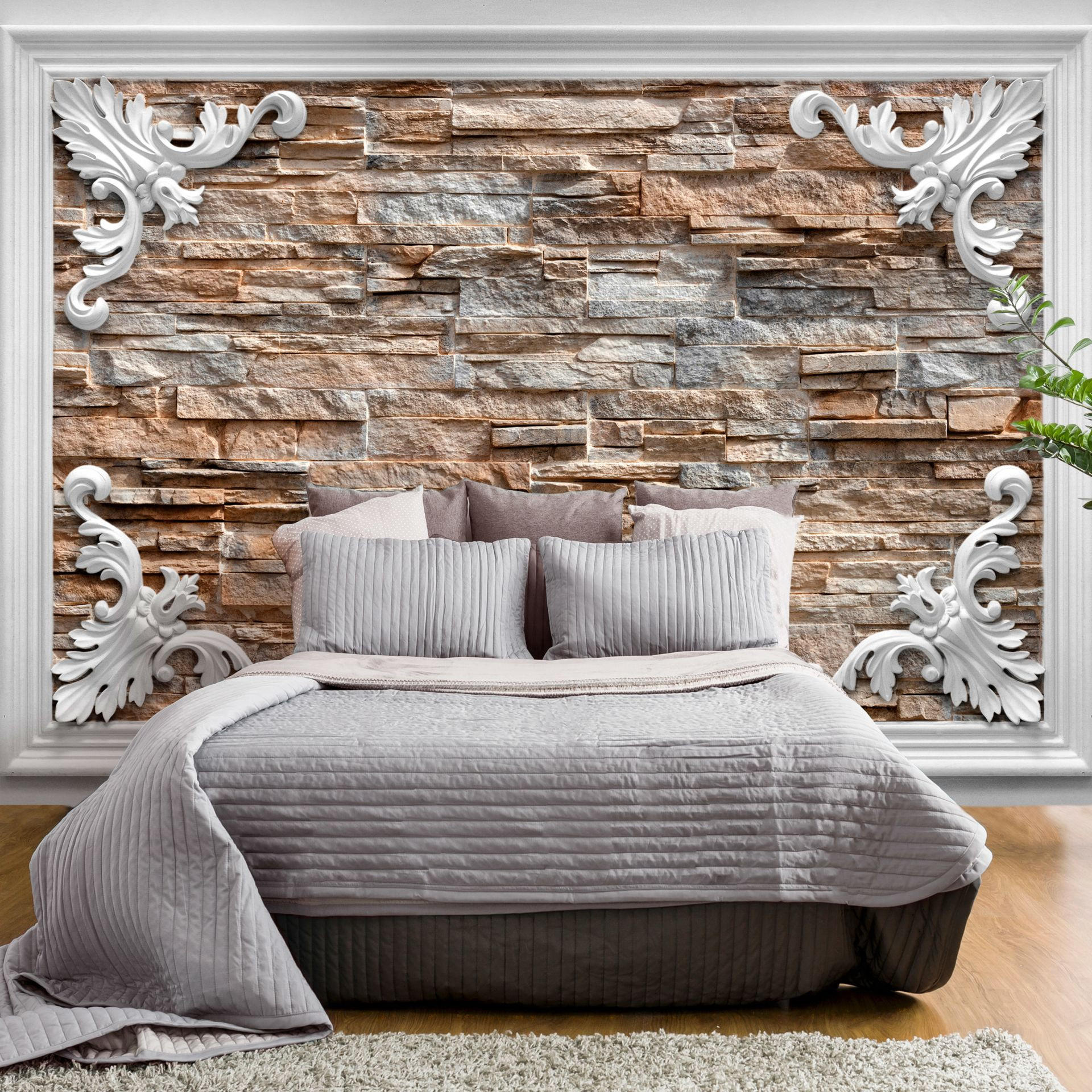 VLIESTAPETE Braun 250/175 cm - Braun/Grau, Textil (250/1cm) - KUNSTLOFT