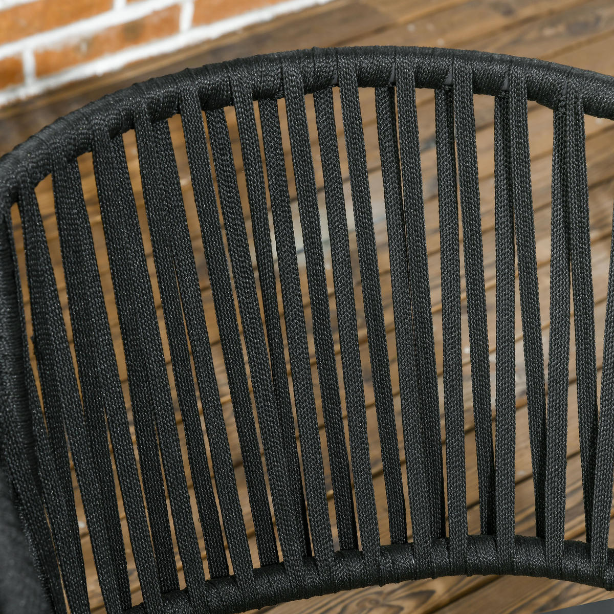 GARTENSTUHL Schwarz 57.0/60.0/71.0cm - Schwarz, Metall (60/71/57cm)