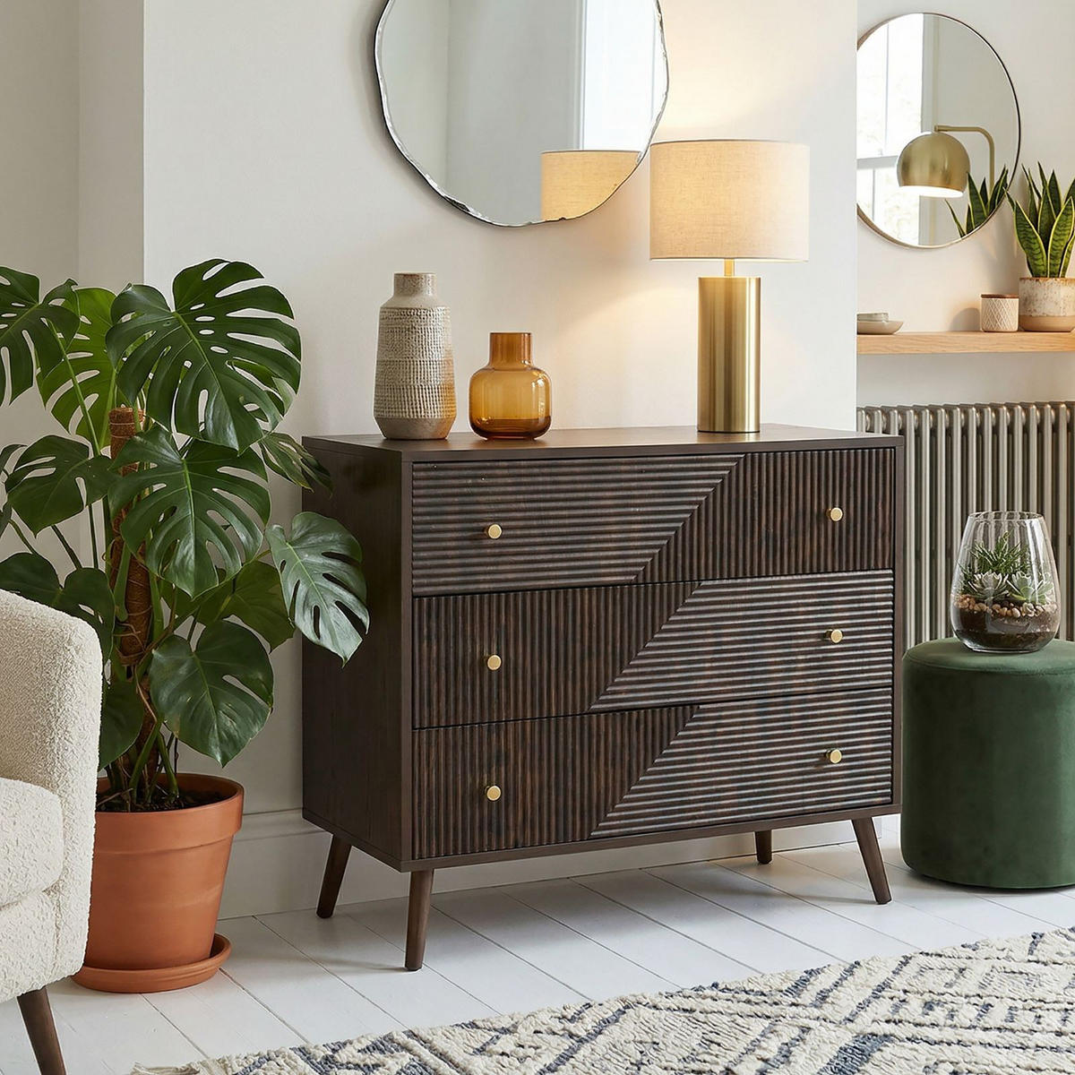 KOMMODE LIVIA dunkelbraun - Dunkelbraun, Holzwerkstoff (80/75/40cm) - IDIMEX