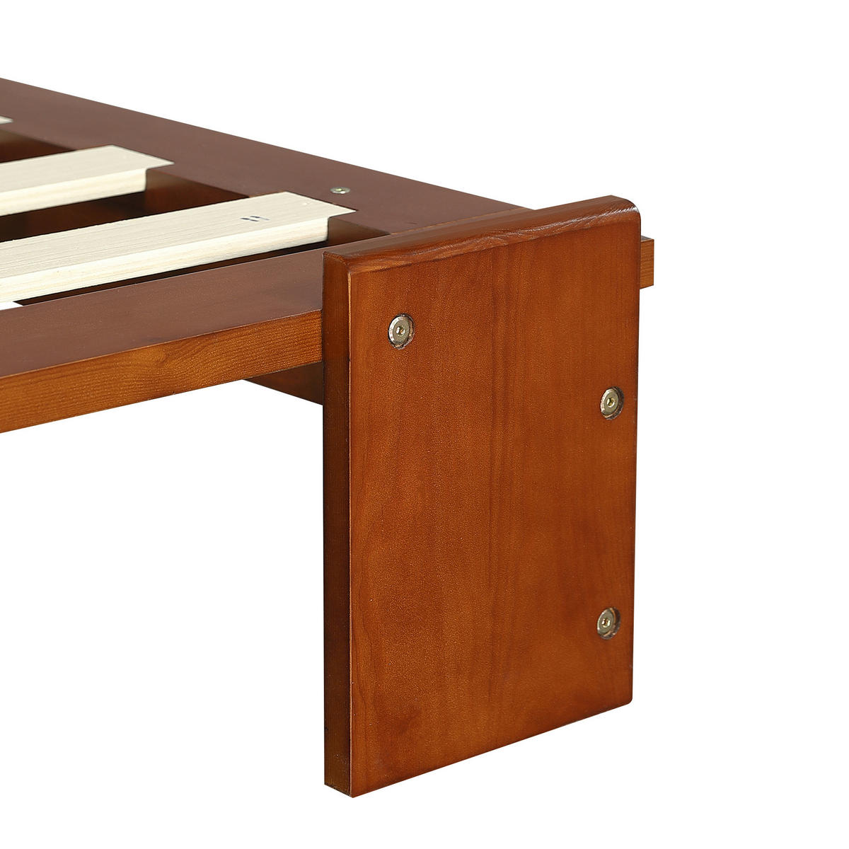 BETT mit gepolsterter Rückenlehne 90x200 cm Dunkelbraun - Dunkelbraun, Holz (90/200cm) - Meubliv