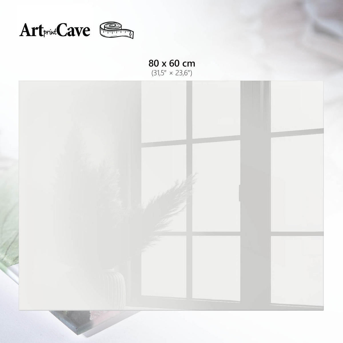 GLASPLATTE 80x60 cm – Hellgrau - Pink, Glas (0.4/80/60cm) - ArtPrintCave