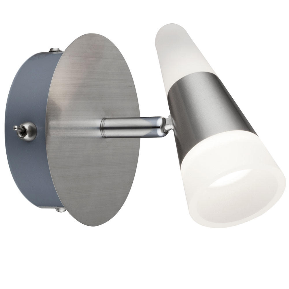 LED WANDLEUCHTE FRISO Metall Silber - Silberfarben, Metall (12/14/13cm) - Globo Lighting