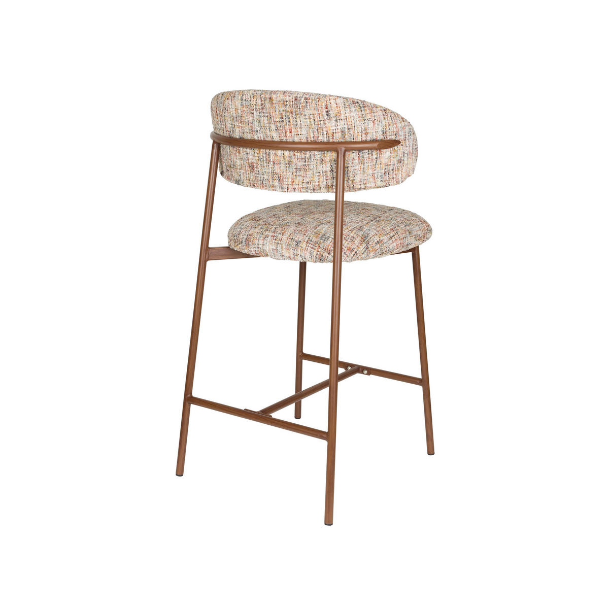 BARHOCKER Claes mit Rückenlehne 65 cm Mehrfarbig - 2 er Set - Beige, Kunststoff (44/94/51cm)
