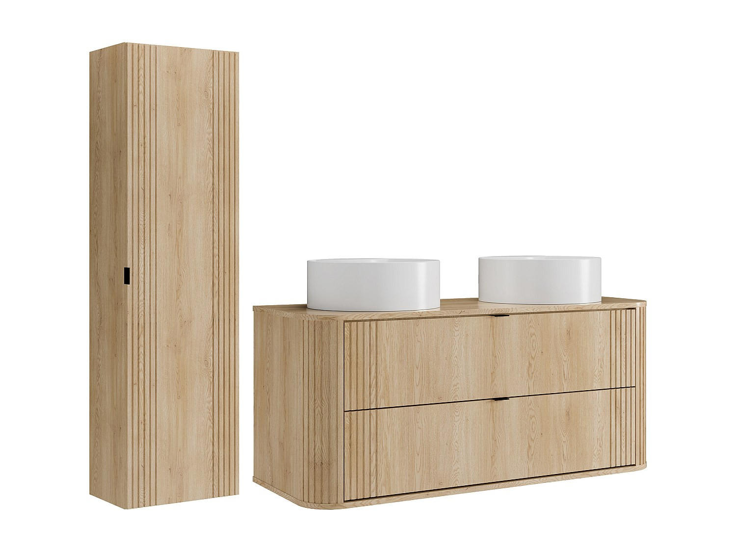 Vente-Unique Badmöbel-Set Weiß 120x57x46 cm