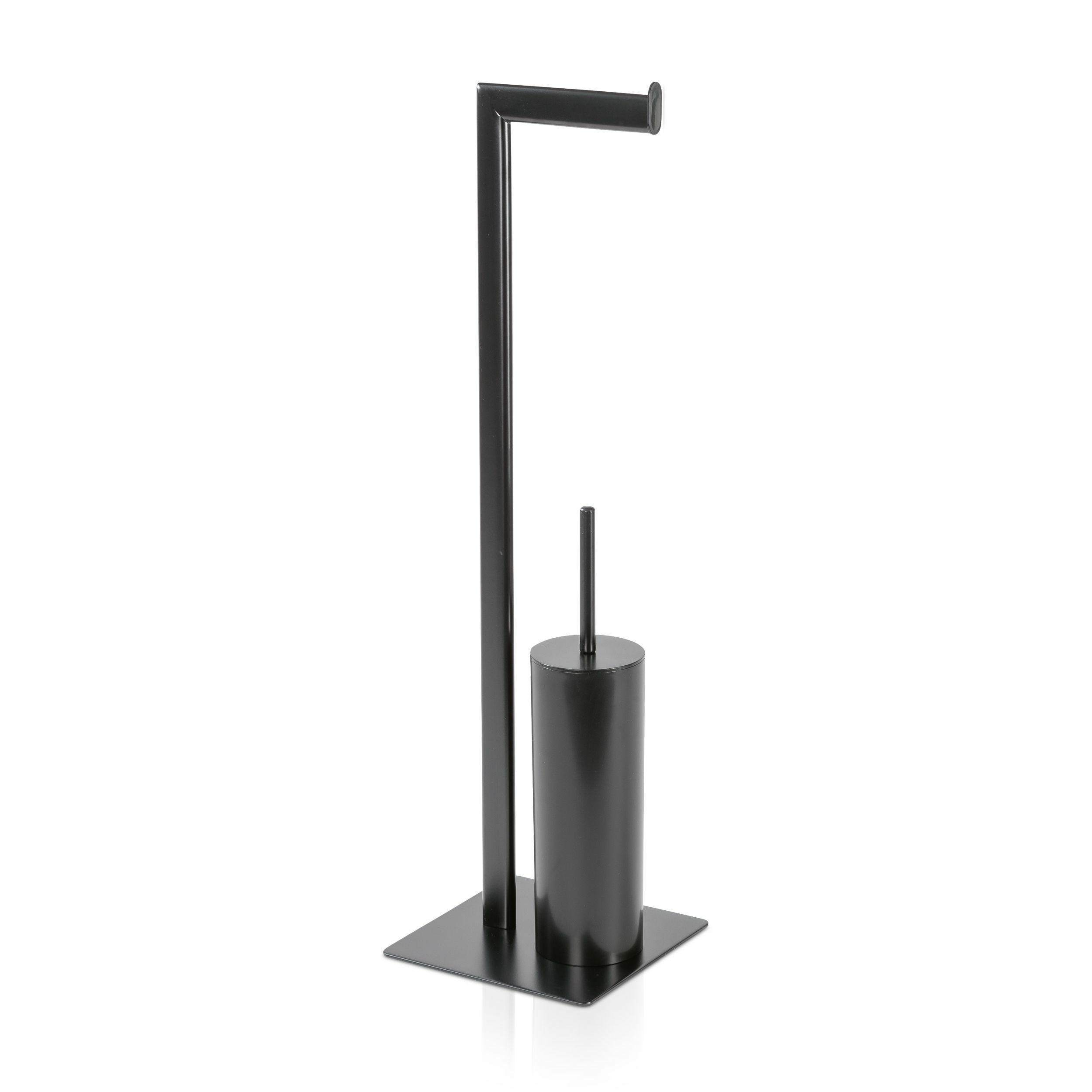 TOILETTENBÜRSTEN-/-PAPIERHALTER VELVET - Schwarz, Metall (20/71/20cm) - MÖVE