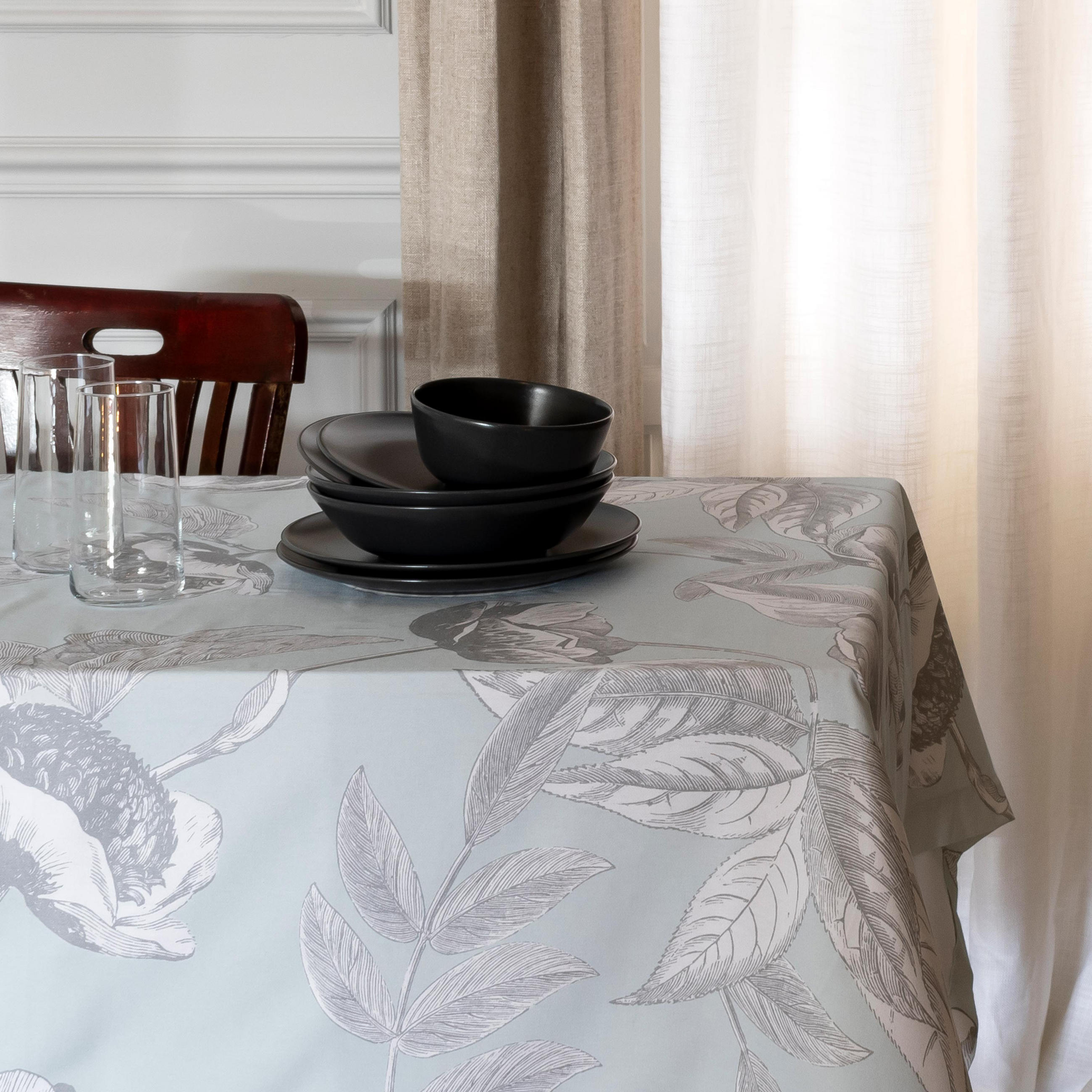 TISCHDECKE serene 150x250 cm mehrfarbig - Multicolor, Textil (250/150/0.2cm) - Happy Friday