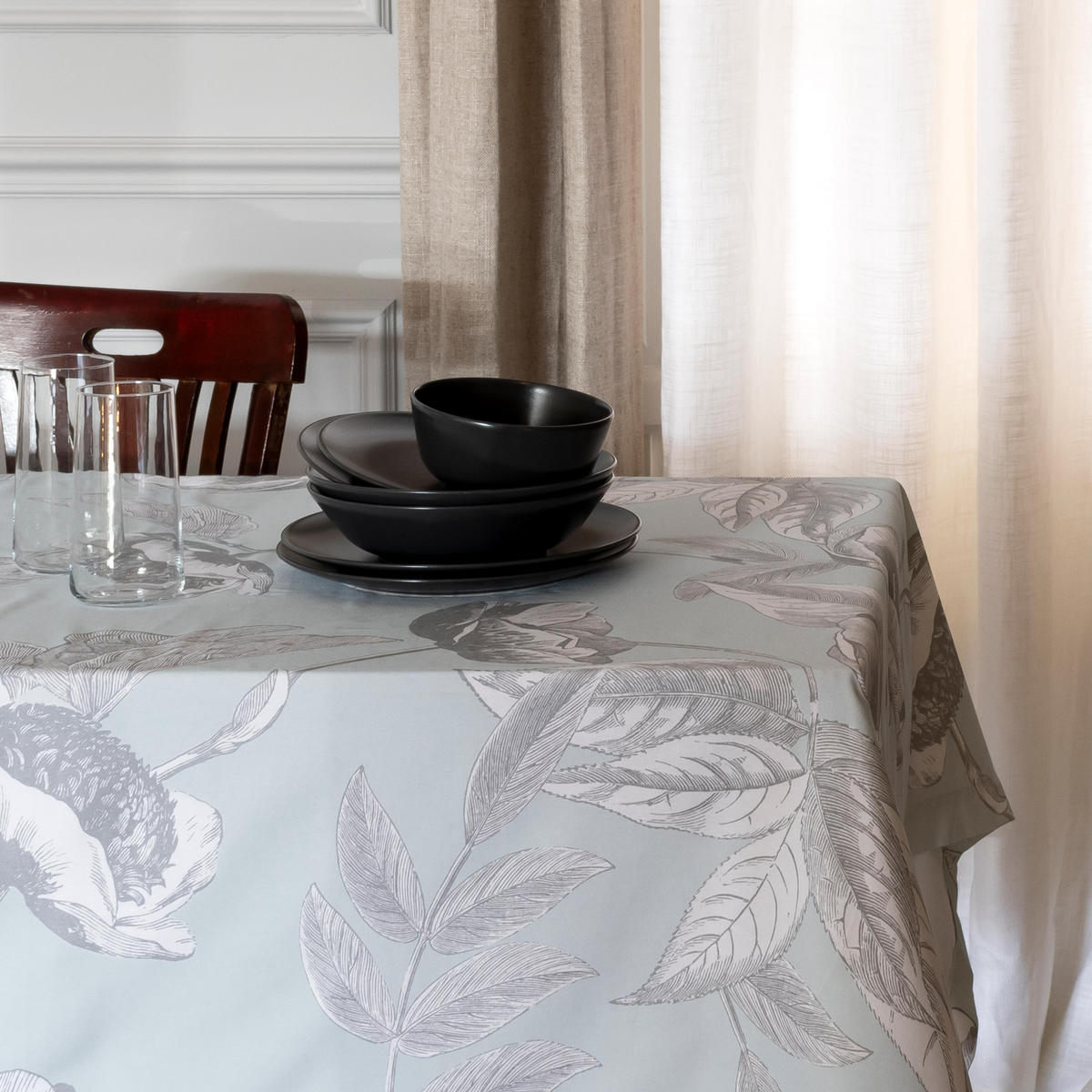 TISCHDECKE serene 150x250 cm mehrfarbig - Multicolor, Textil (250/150/0.2cm) - Happy Friday