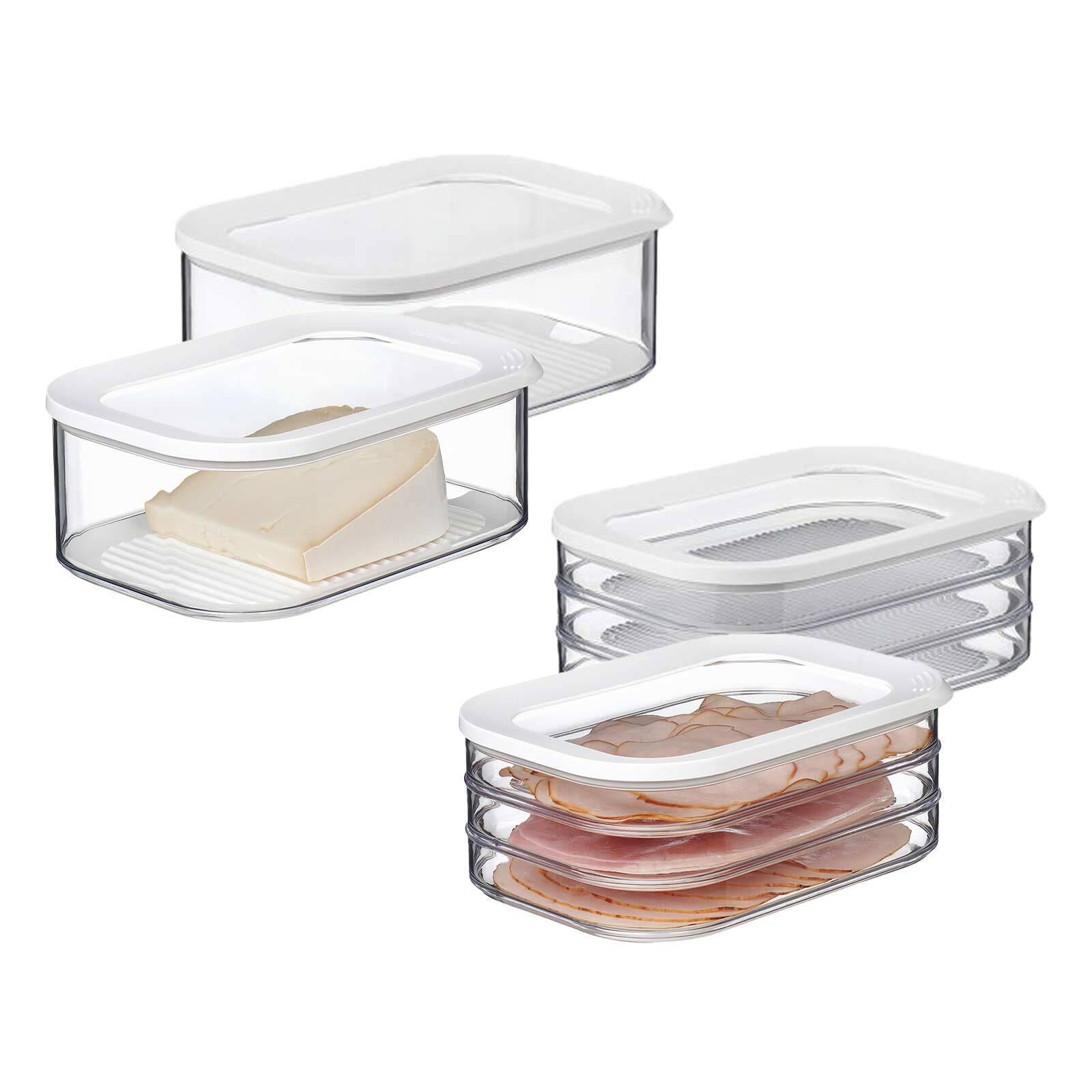 AUFSCHNITTDOSEN Modula weiß 4er Set - Weiß, Kunststoff (1/1/1cm) - Mepal
