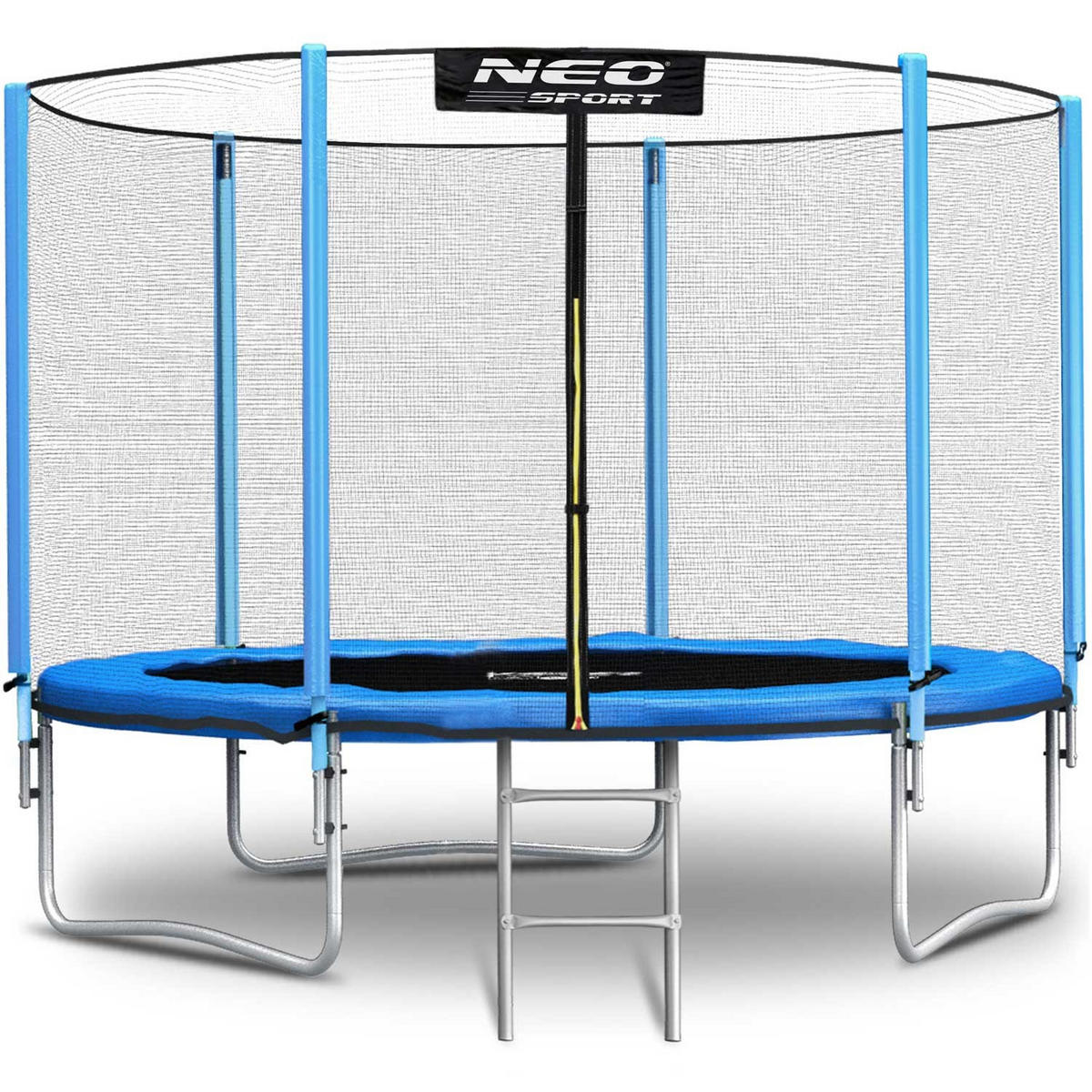 GARTENTRAMPOLIN 6 ft/183 cm mit Außennetz und Leiter - Blau, Metall (183/183cm)