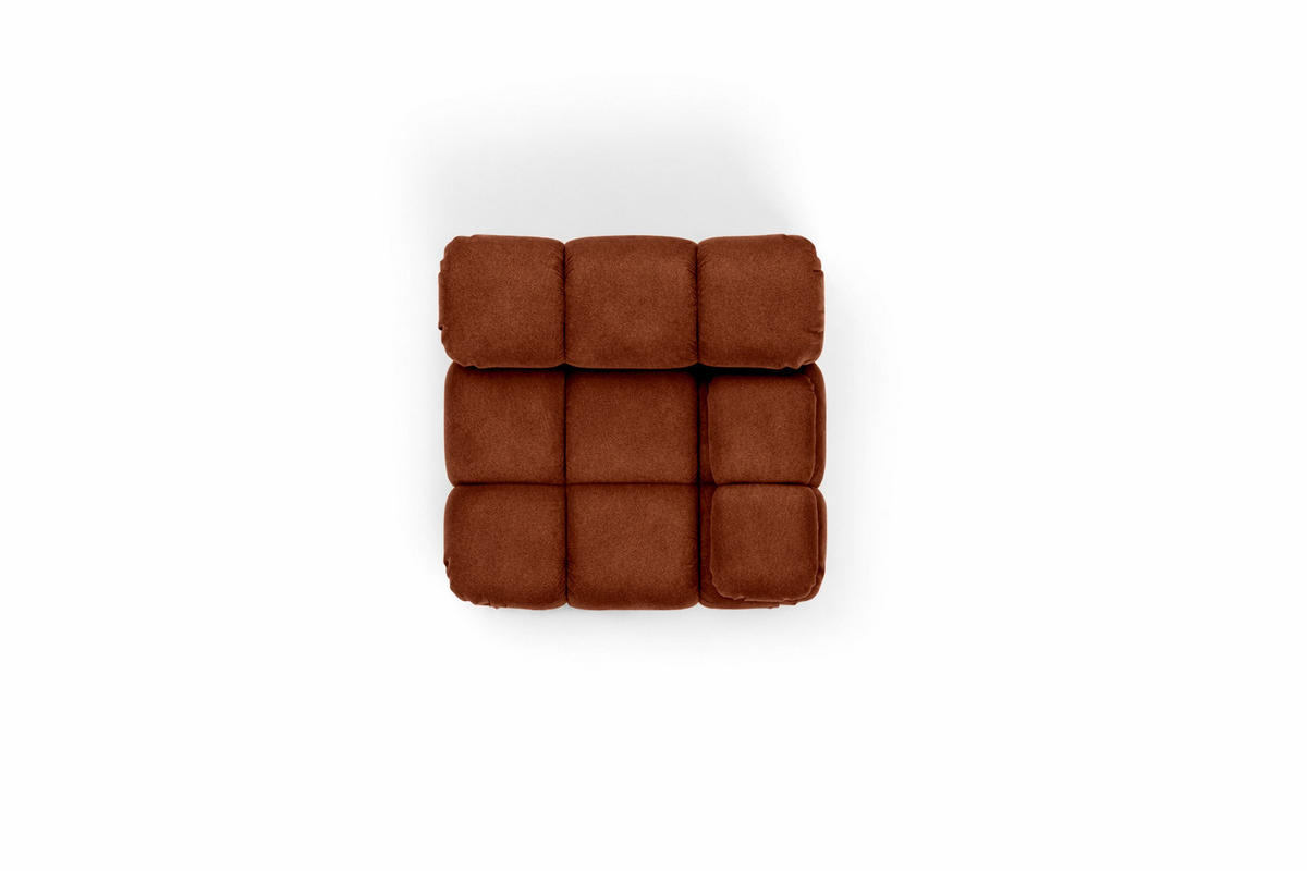 MODUL Seitlich, Für Modulares System, Stoff Salvador, Dunkelbraun, Rechts, Selia - Dunkelbraun, Holz (95/70/95cm) - Kaiser Möbel