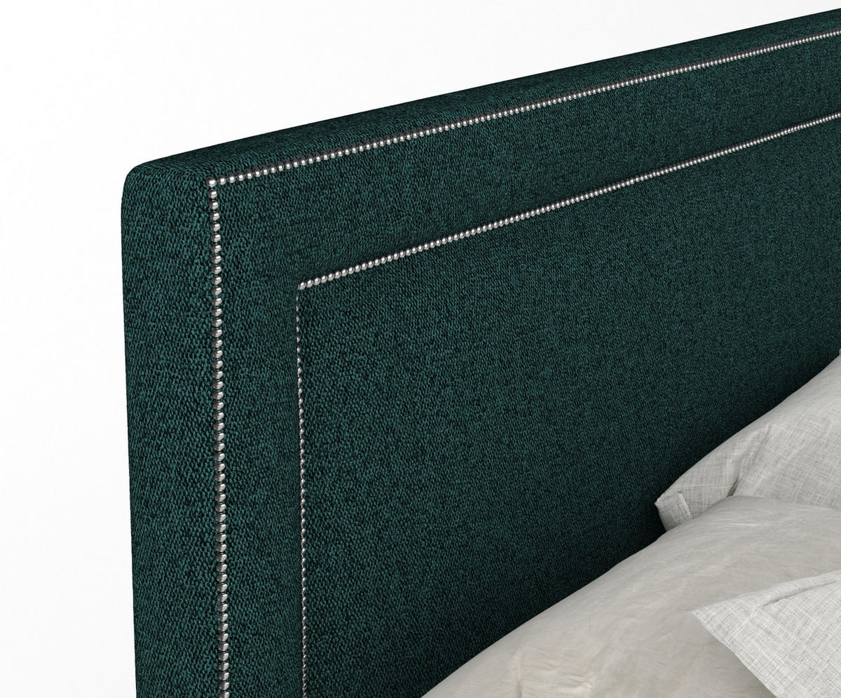 BOXSPRINGBETT Luxora Grün 180/200 cm - Schwarz/Grün, Holz/Holzwerkstoff (180/200cm) - Maison de Reve