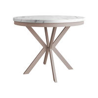 ESSTISCH ausziehbar Edder Cashmere 90 - Kaschmir/Weiß, Holzwerkstoff/Metall (90/90/76cm) - MIRJAN24