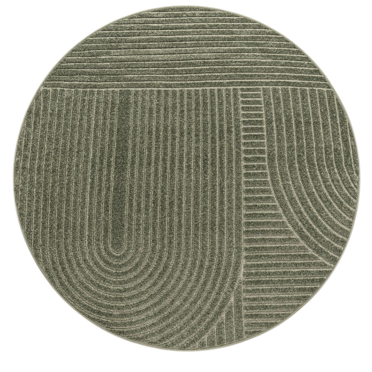 Paco Home Outdoorteppich Grün 120x120 cm