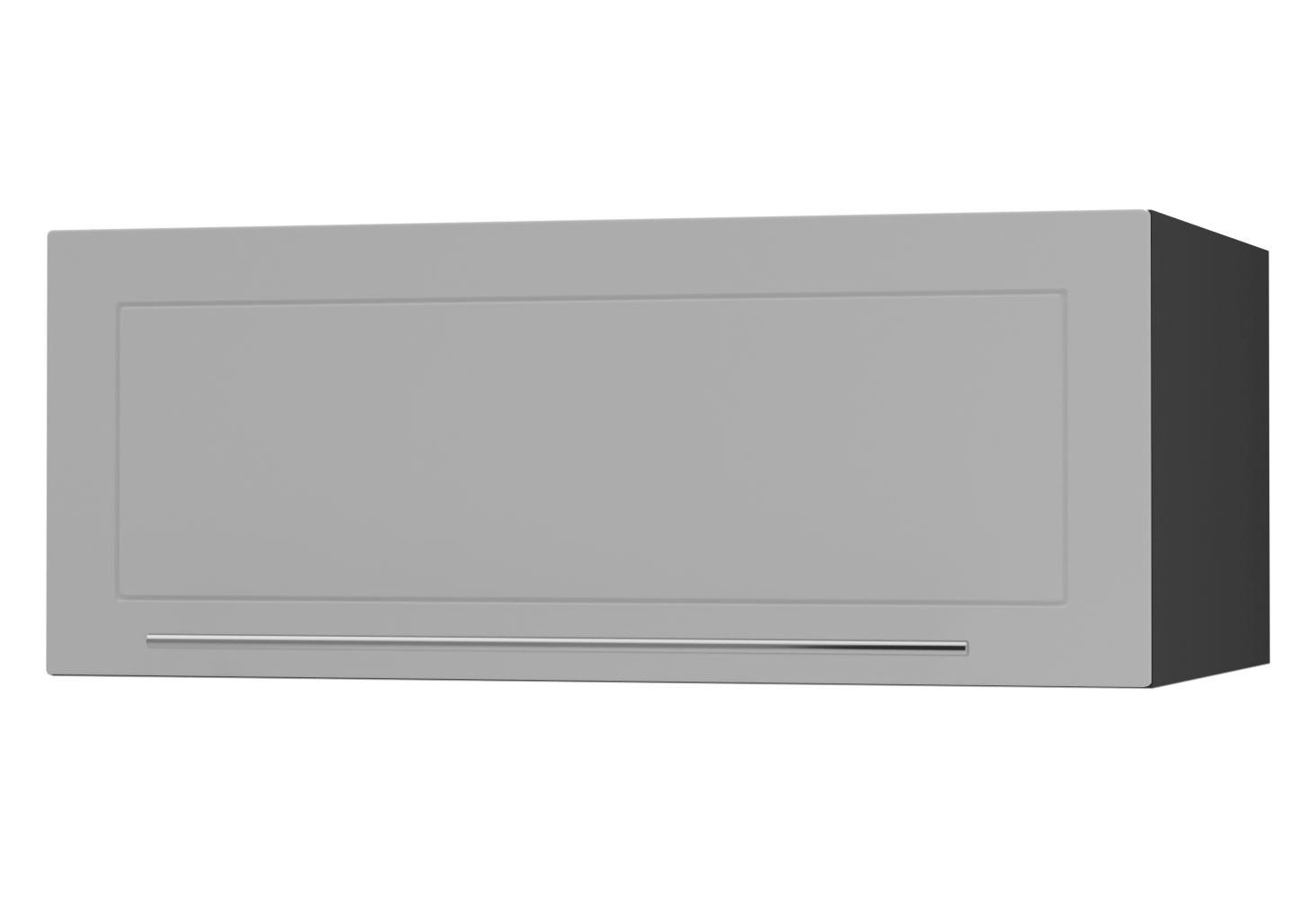 KLAPPHÄNGESCHRANK Kvantum W6B/90 Dust Grey Matt / Schwarz Matt 90 / 59 / 36cm - Schwarz/Grau, Holz/Holzwerkstoff (90/36/59cm) - Feldmann-Wohnen