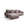ECKSOFA mit Schlaffunktion TOKYO L Monolith 62 Links - Hellbraun, Textil (280/185cm) - Bedante