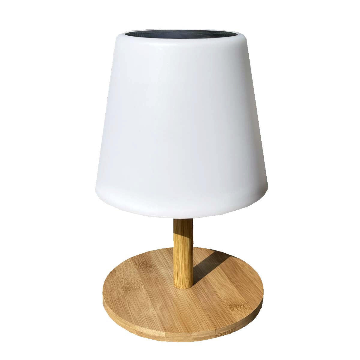 SOLARTISCHLAMPE STANDY MINI weiß - Weiß, Holz (16/16/25cm) - Lumisky