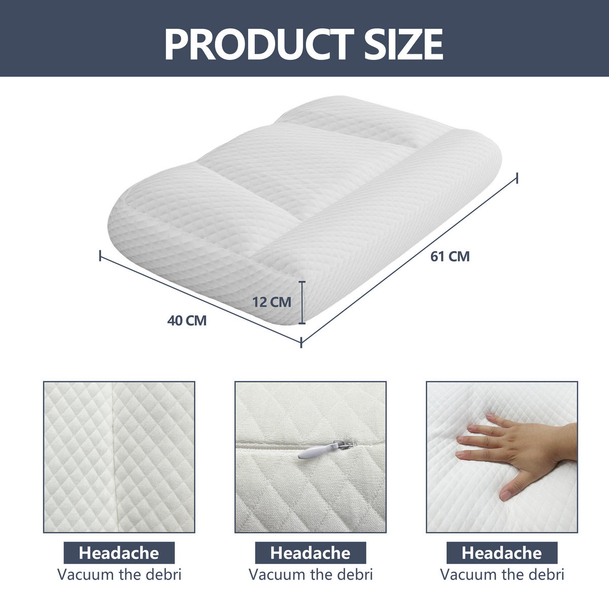 ZONEN-SCHLAFKISSEN Mehr Komfort Weiß - Weiß, Textil (40/61cm) - Vercart