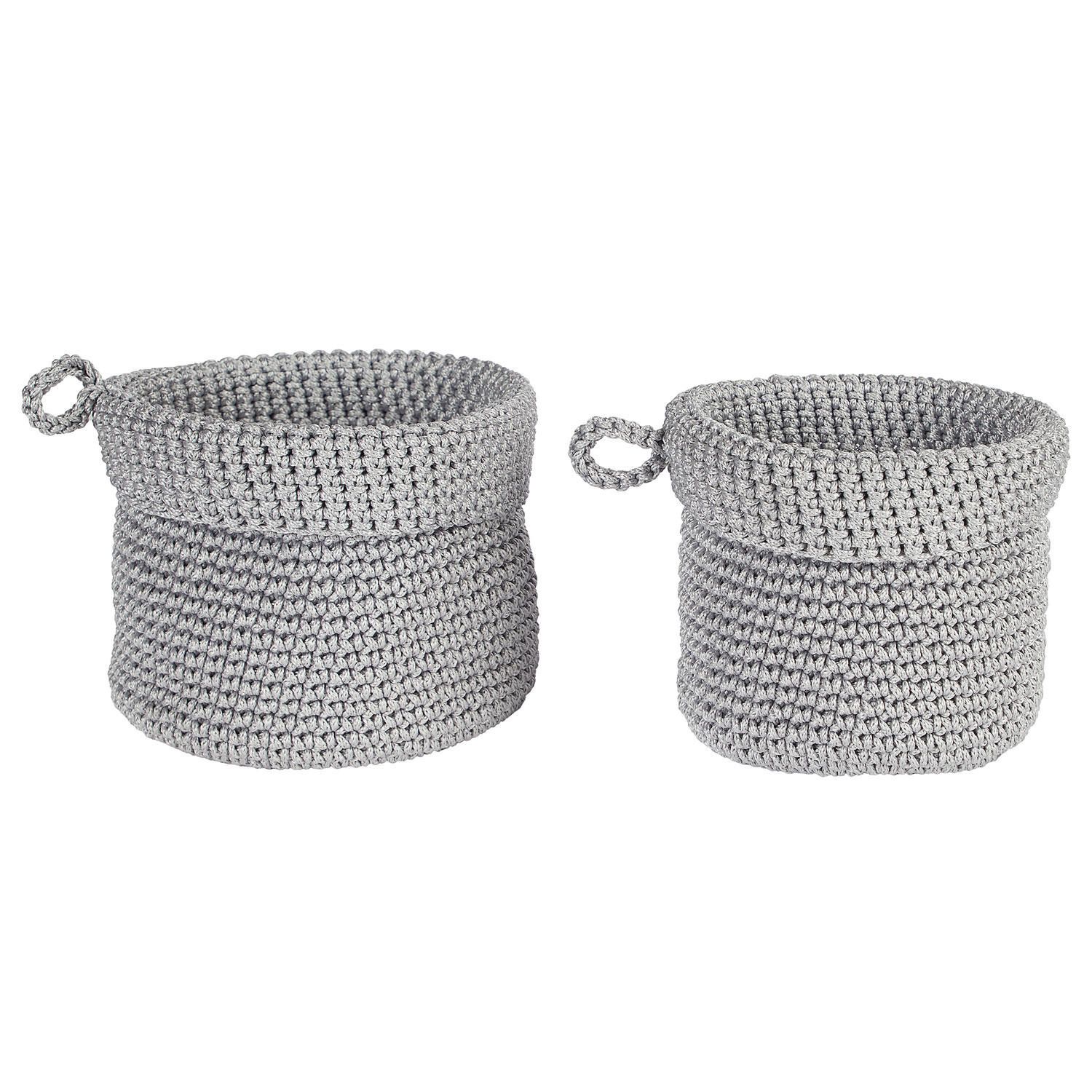 AUFBEWAHRUNGSKORB (2-tlg.) Store It - Grau, Kunststoff (21/21/19cm) - Butlers