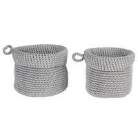 AUFBEWAHRUNGSKORB (2-tlg.) Store It - Grau, Kunststoff (21/21/19cm) - Butlers