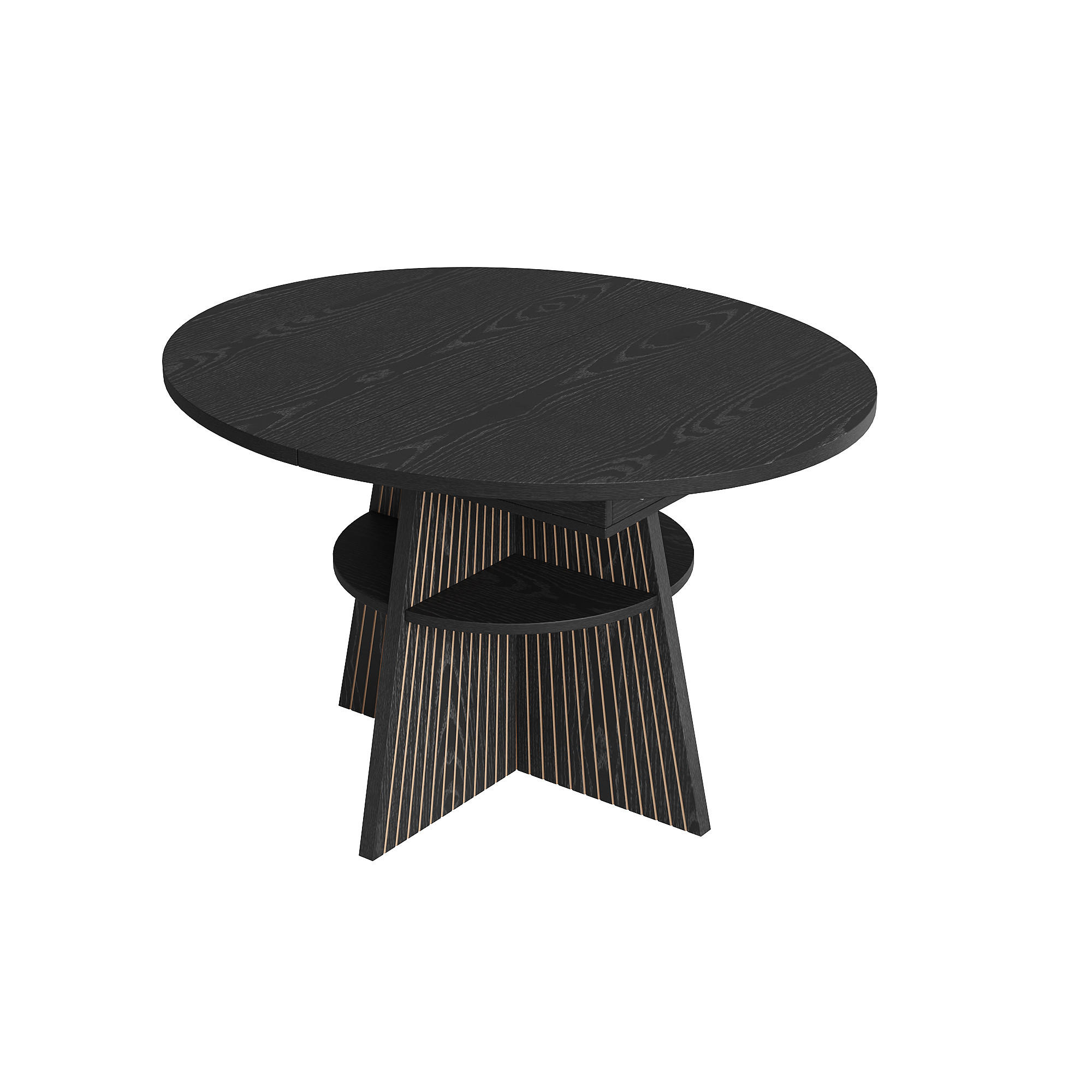 ESSTISCH ausziehbar 110-150/110/76 cm mit Ablagefach DE-39622 Schwarz - Schwarz, Holzwerkstoff (110/110/76cm) - ComfortXL