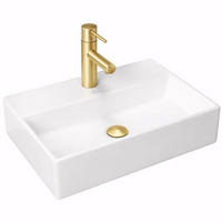 AUFSATZ/WAND-BECKEN Rea Valeria N - Weiß, Keramik (35.5/12.5/50.5cm) - REA