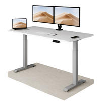 SCHREIBTISCH Elektrisch Höhenverstellbarer HomeOne 160x80cm Grau/Weiß mit Memory-Funktion, Anti-Kollisions Technologie - Weiß/Grau, Holzwerkstoff (80/160/72cm) - Desktronic