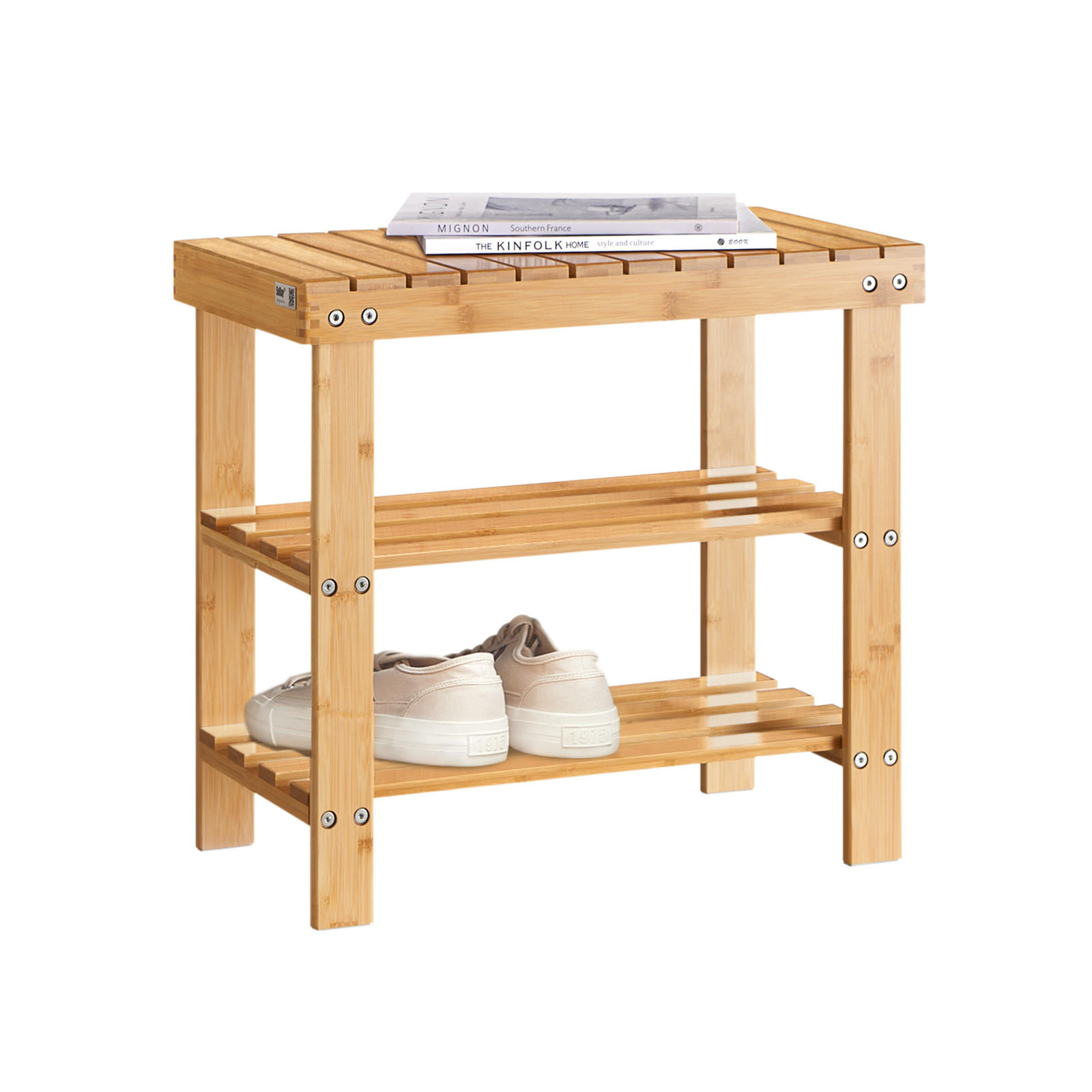 SCHUHREGAL Natur - Naturfarben, Holz (50/45/29cm) - SoBuy