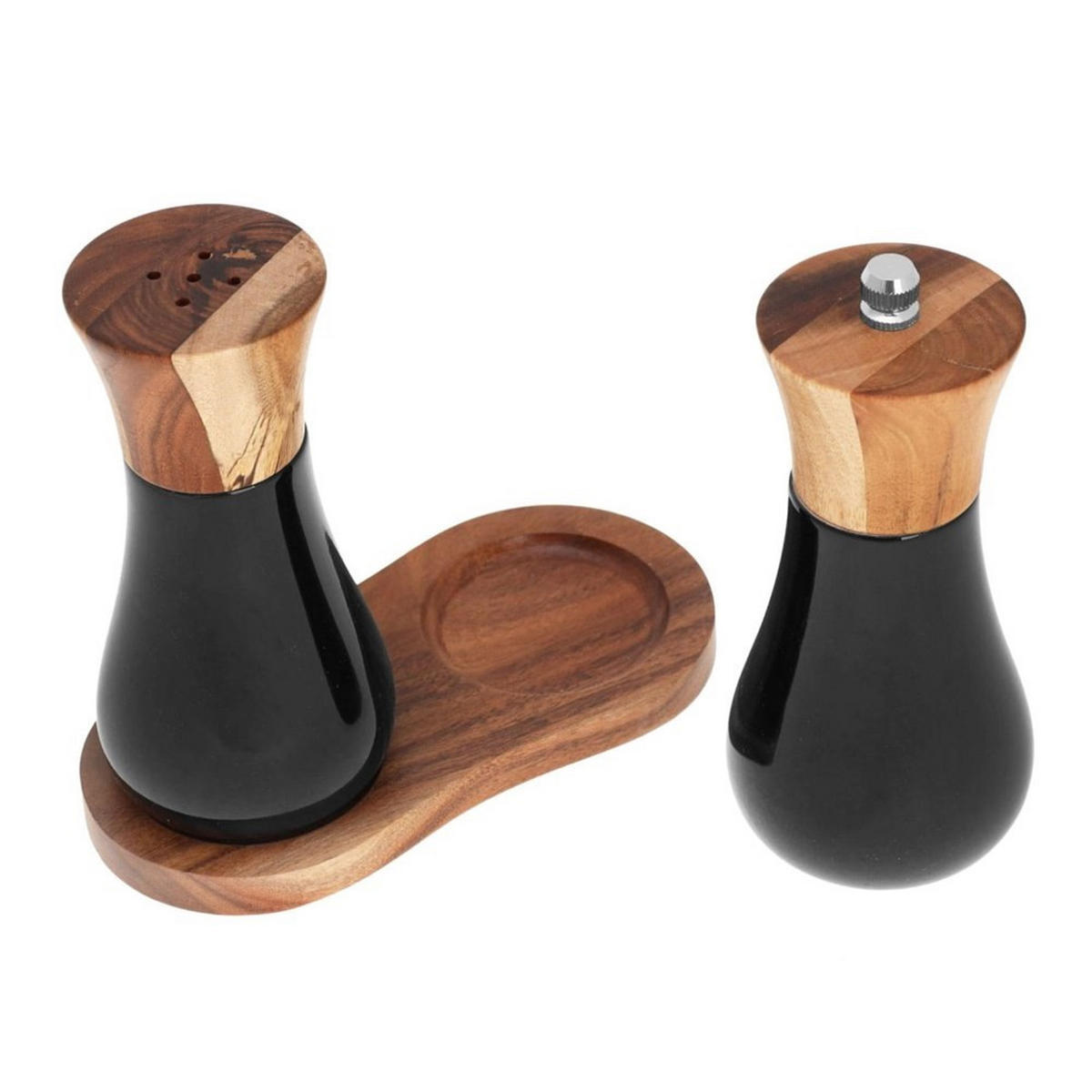 GEWÜRZMÜHLE Schwarz 6/6/13 cm KB7594 - Schwarz, Holz (6/13/6cm) - Klausberg 