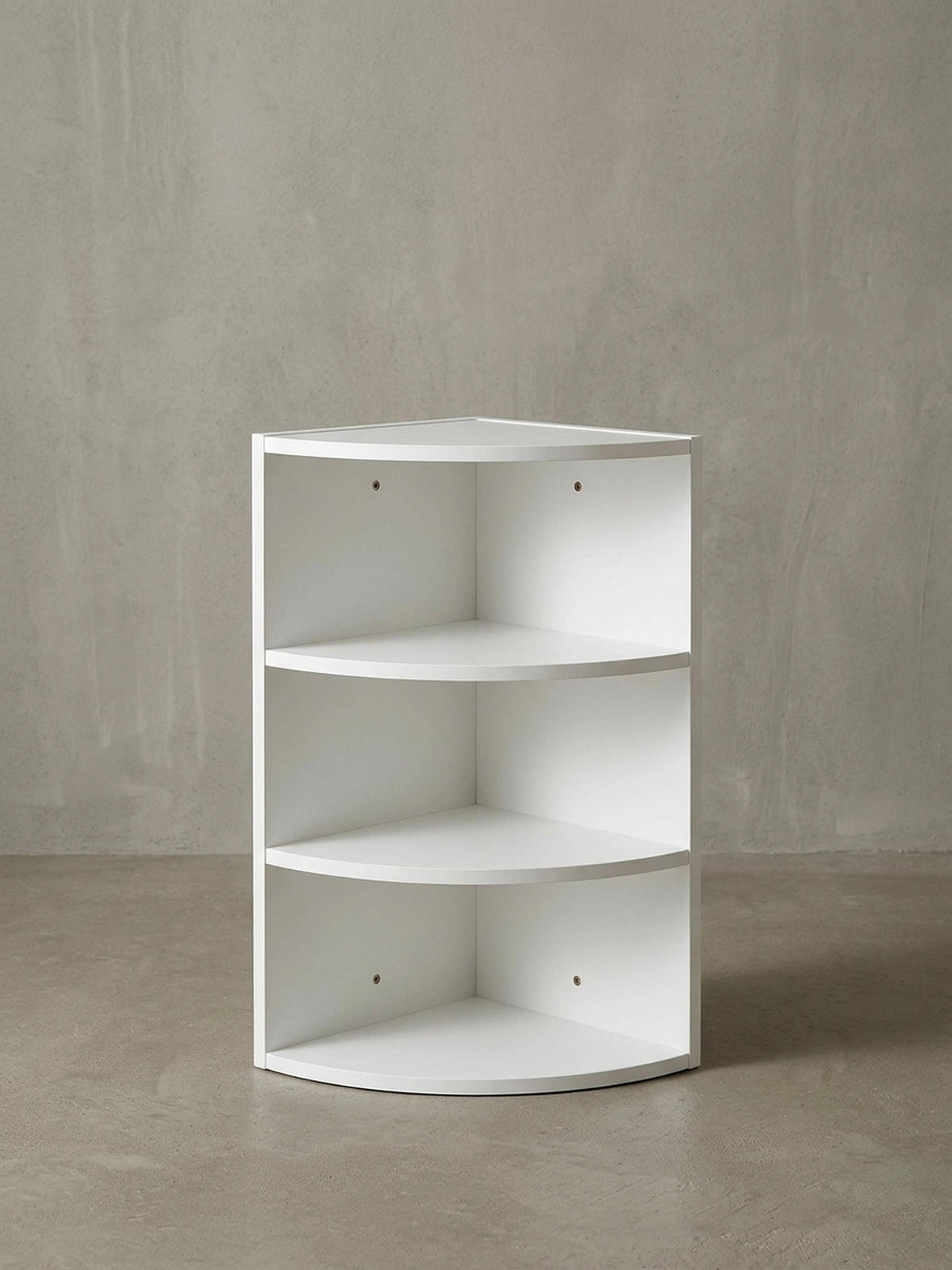 ECKREGAL NIDDA MDF Runder Front Modern, Weiß 30x30x60 cm - Weiß, Holz (30/60/30cm) - KADIMA DESIGN