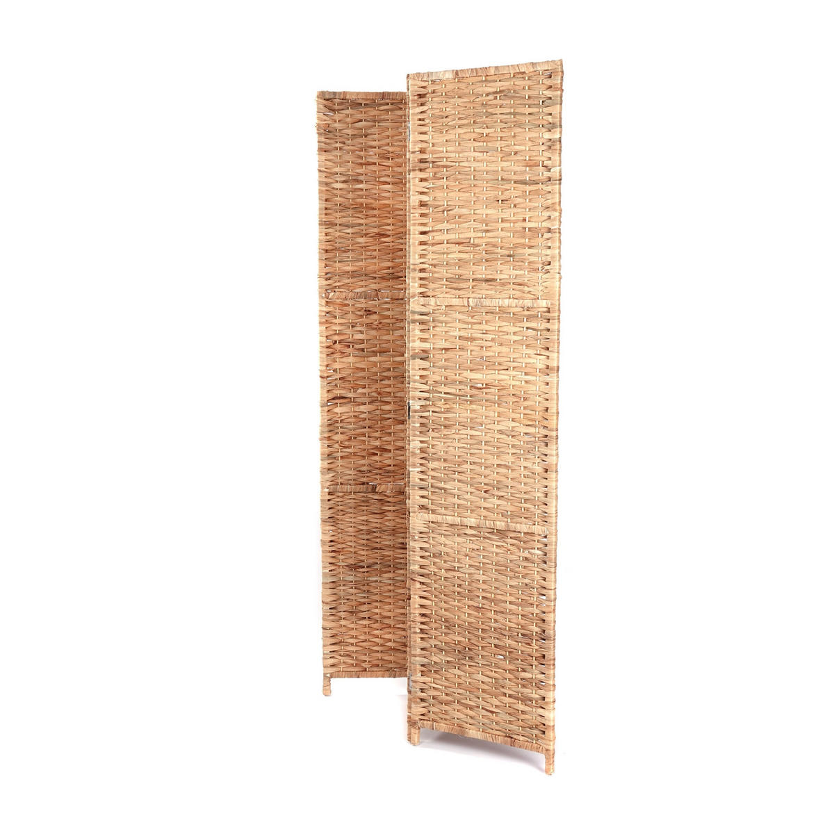 RAUMTEILER Marlon 3-tlg. 166x121 cm, Wasserhyazinthe, klappbar naturfarben - Naturfarben, Naturmaterialien (121/166/2cm) - CREEDWOOD