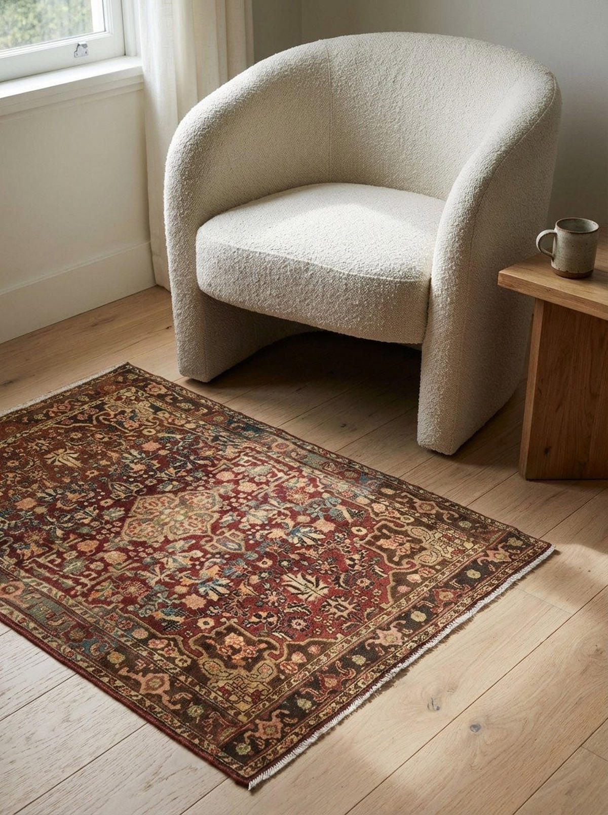 TEPPICH Heritage Mehrfarbig 156/100 cm Schurwolle - Multicolor, Textil (100/156cm) - Looma