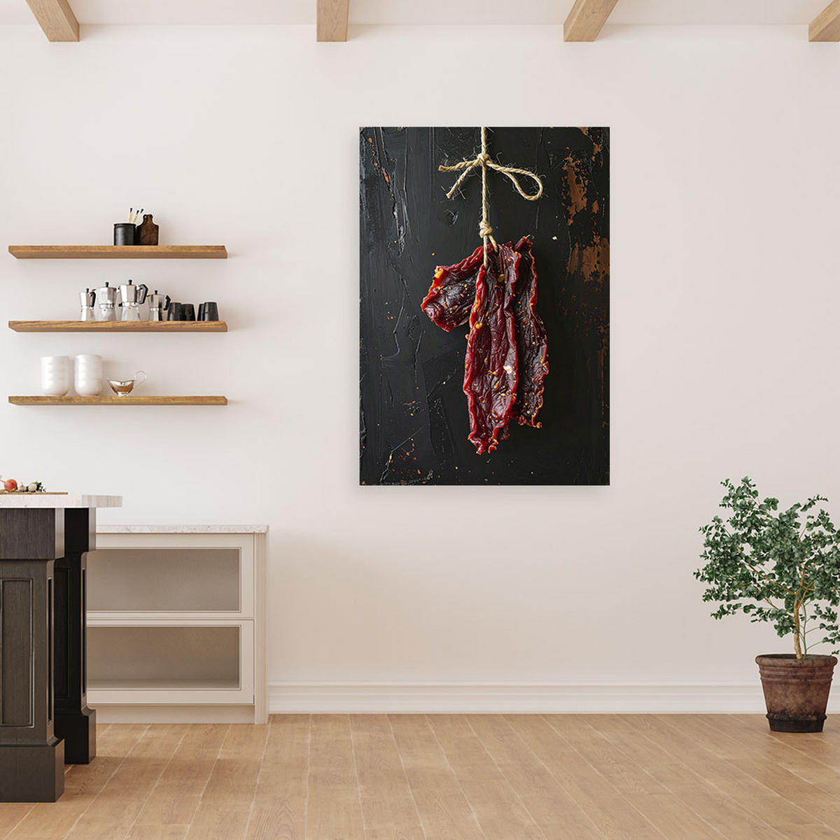 LEINWANDBILD Essen & Trinken 80x120cm - Rot, Textil (80/120cm) - Feeby