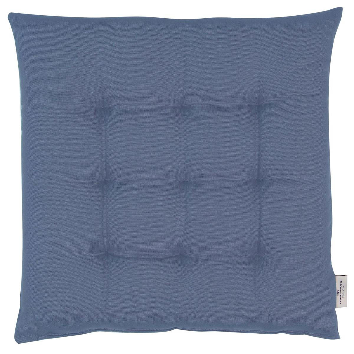 SITZKISSEN MIT 9 PUNKT-STEPPUNG DOVE - Hellblau, Textil (40/40/5cm) - Tom Tailor